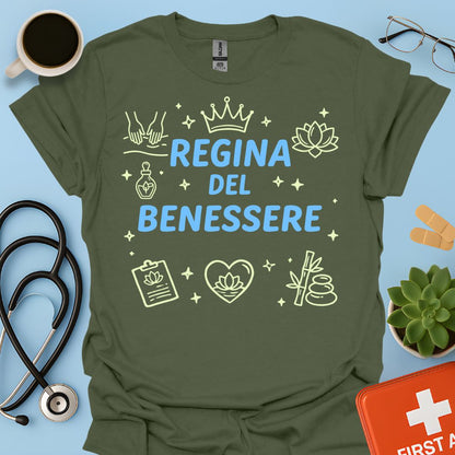 Regina del Benessere - Maglietta per Massofisioterapiste e Operatrici Spa