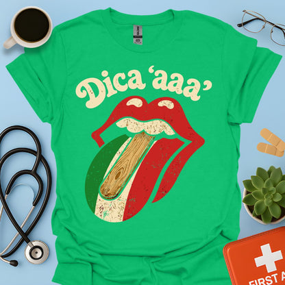 Dica 'aaa' - Maglietta Divertente e Vintage per Medico