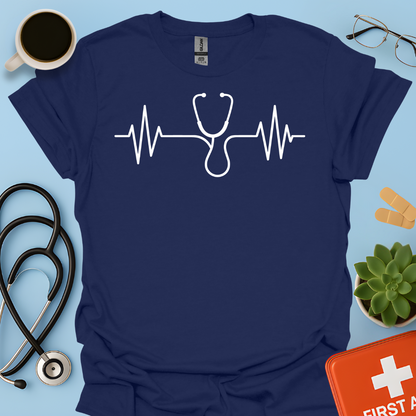 Battito Cardiaco, Linea ECG, Stetoscopio - Dottoressa Dottore Medico Maglietta