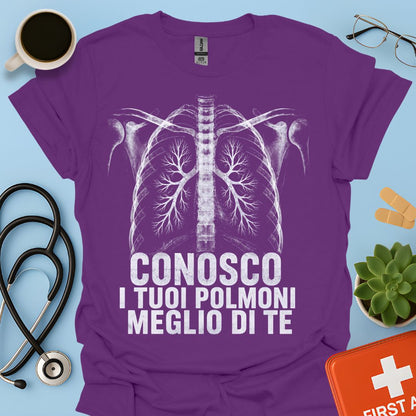 Maglietta Pneumologo – Conosco I Tuoi Polmoni Meglio Di Te