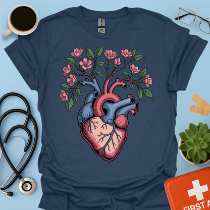 Anatomia Floreale Cuore Medicina Maglietta