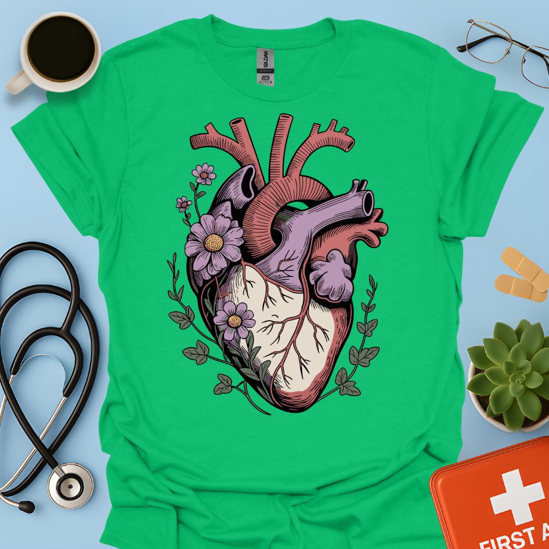 Anatomia Floreale: Cuore Medicina Maglietta