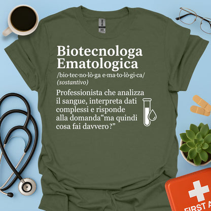 Maglietta Biotecnologa Ematologica