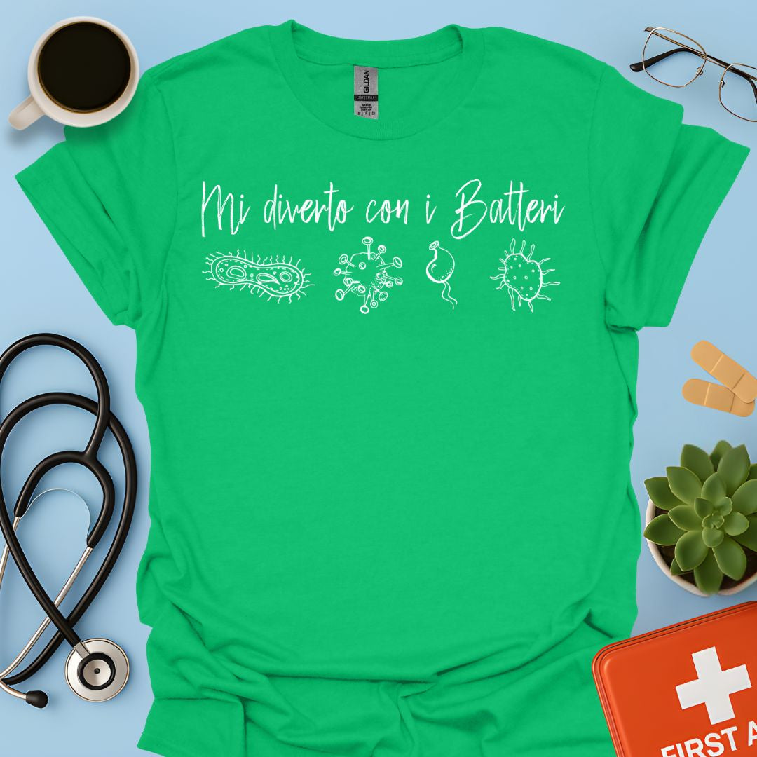 Maglietta Tema Microbiologia