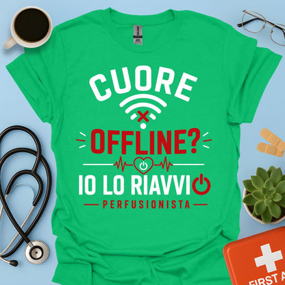Perfusionista – Maglietta "Cuore Offline? Io Lo Riavvio"