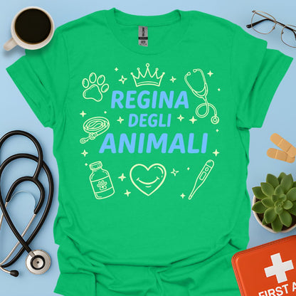 Regina degli Animali - Maglietta per Veterinaria, Assistente e Tecnica Veterinaria