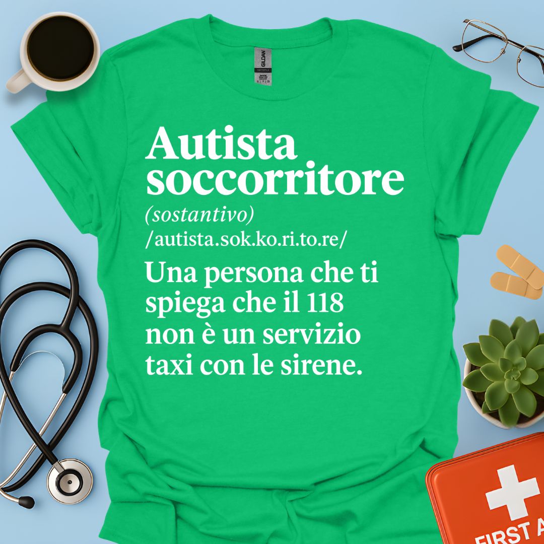 Maglietta Autista Soccorritore 118 – Regalo Divertente Ambulanza