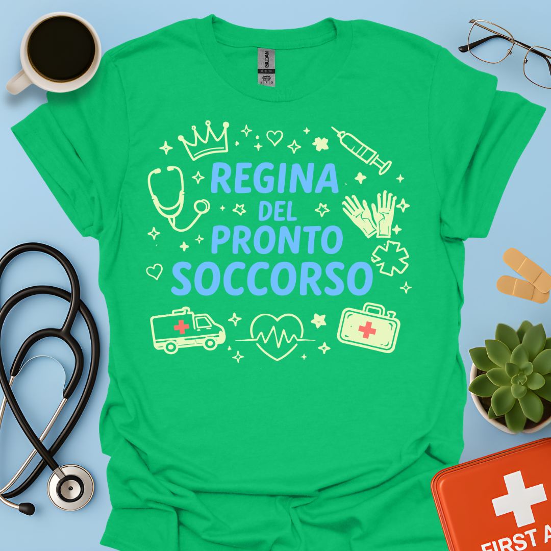 Regina del Pronto Soccorso - Maglietta Medico d'Urgenza
