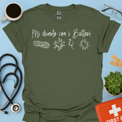 Maglietta Tema Microbiologia