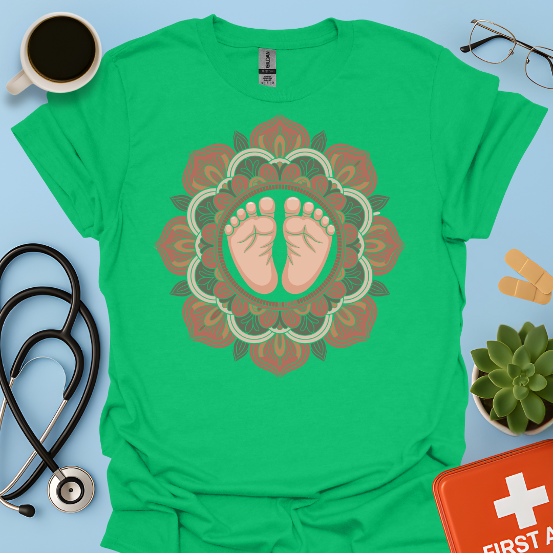 Mandala Piedini Di Neonato – Ostetrica Maglietta