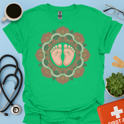 Mandala Piedini Di Neonato – Ostetrica Maglietta