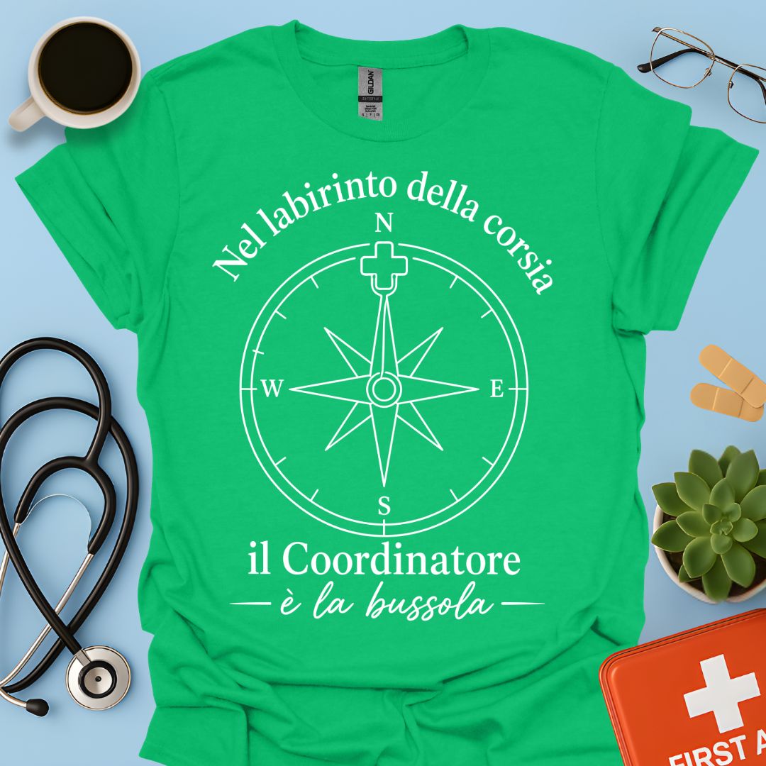 Maglietta Coordinatore Infermieristico – La Bussola della Corsia – Regalo Caposala
