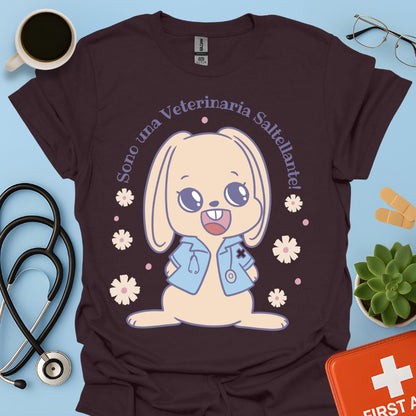 Sono una Veterinaria Saltellante! - Maglietta Divertente Veterinaria