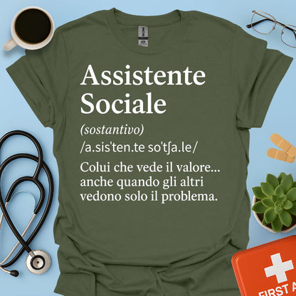 Maglietta Definizione Assistente Sociale