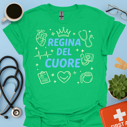 Regina del Cuore - Maglietta per Cardiologa e Infermiera di Cardiologia