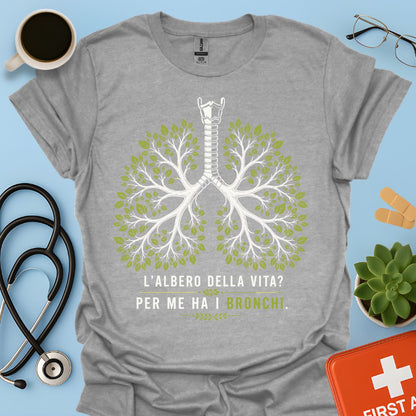 Maglietta Pneumologo – L'Albero della Vita? Per Me Ha i Bronchi