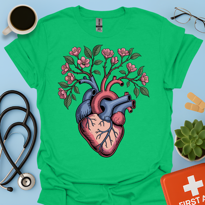 Anatomia Floreale Cuore Medicina Maglietta