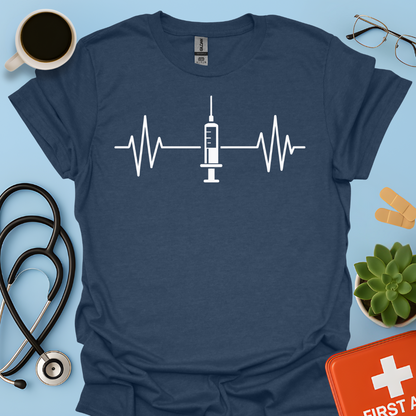 Battito Cardiaco, Linea Ecg, Siringa - Infermiere / Infermiera Maglietta
