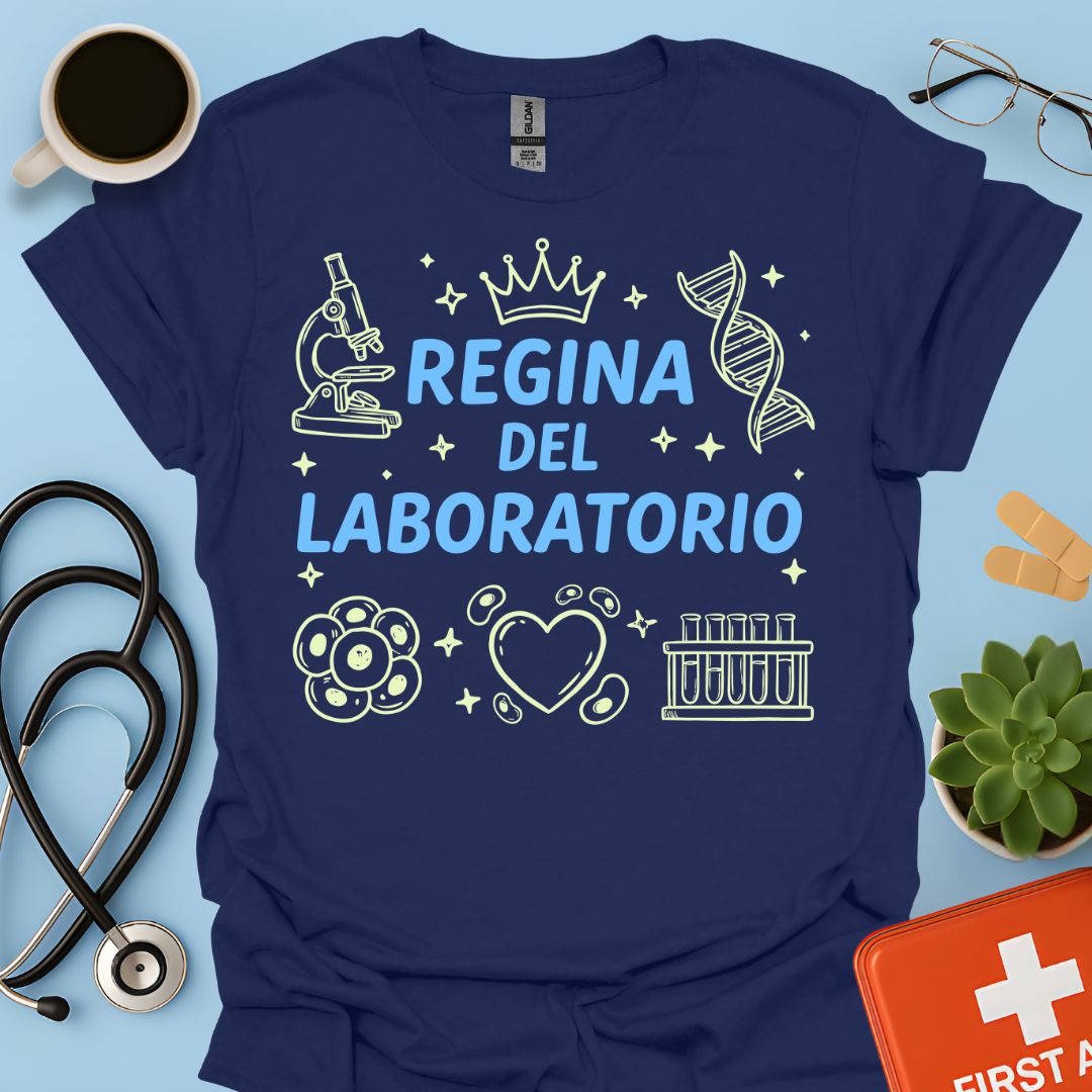 Regina del Laboratorio - Maglietta Tecnica di Laboratorio Biologa