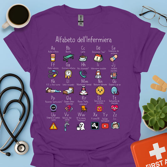 Alfabeto dell'Infermiera Maglietta