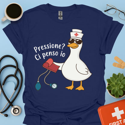 Pressione? Ci penso io - Maglietta Divertente per OSS, Infermiera e Assistente