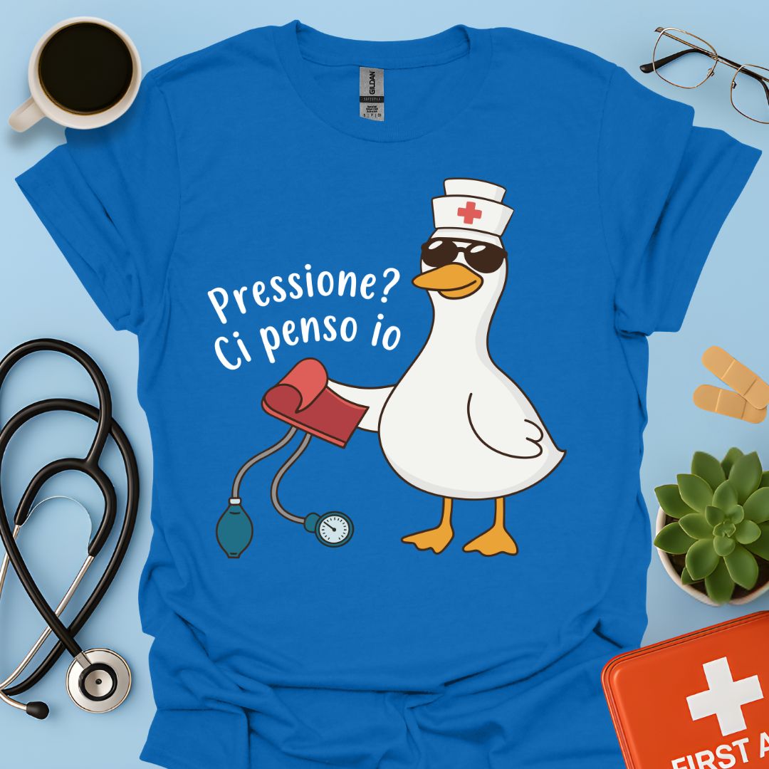 Pressione? Ci penso io - Maglietta Divertente per OSS, Infermiera e Assistente