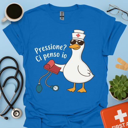 Pressione? Ci penso io - Maglietta Divertente per OSS, Infermiera e Assistente