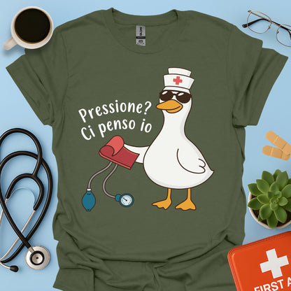 Pressione? Ci penso io - Maglietta Divertente per OSS, Infermiera e Assistente