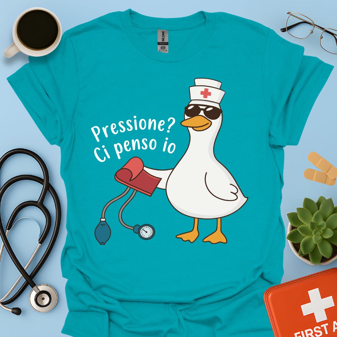 Pressione? Ci penso io - Maglietta Divertente per OSS, Infermiera e Assistente