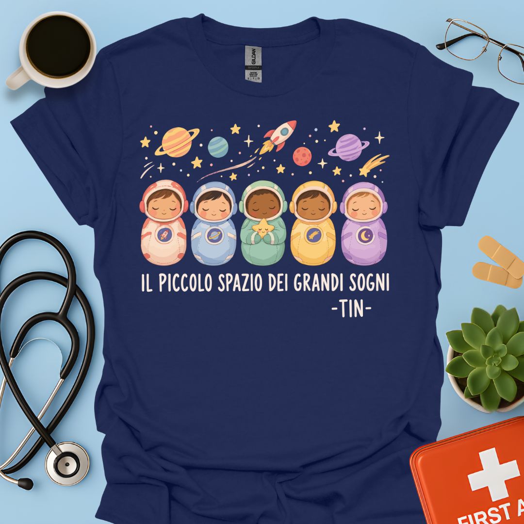 Maglietta TIN Neonati Astronauti – Blu Navy