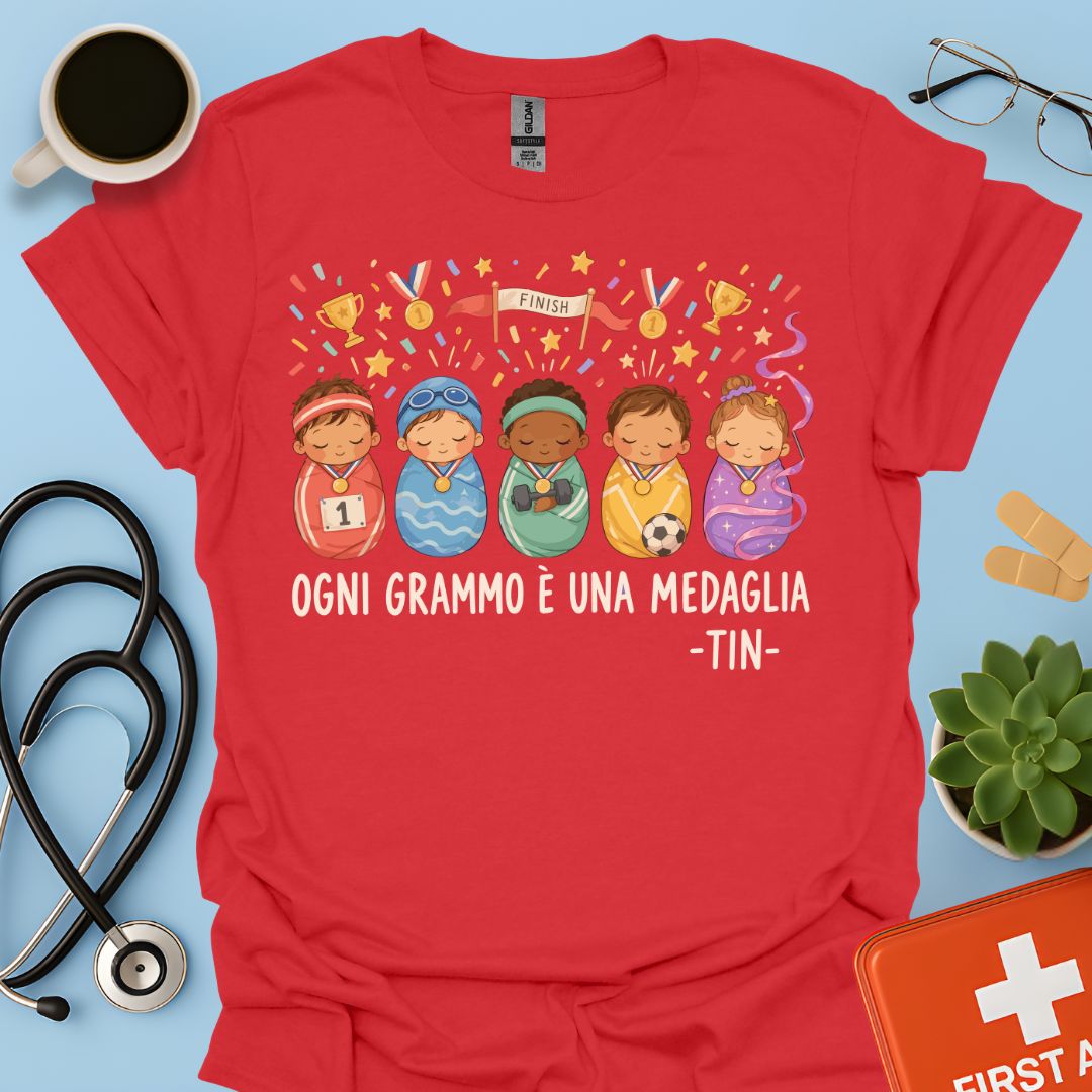 Maglietta TIN Neonati Campioni – Rosso