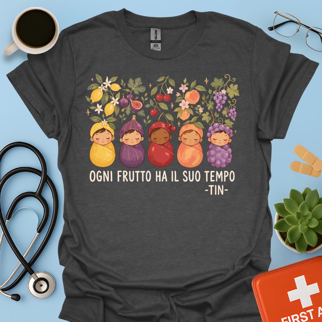 Maglietta TIN Neonati Frutti – Scuro Mélange